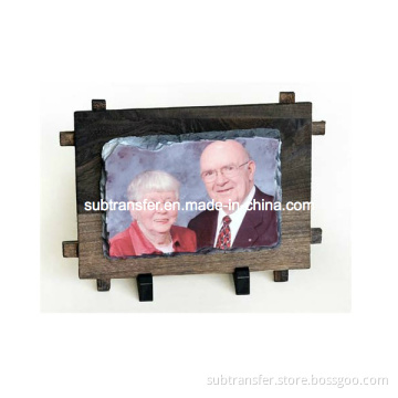 Sublimation Photo Slate/Rocks-Small Rectangle with Frame